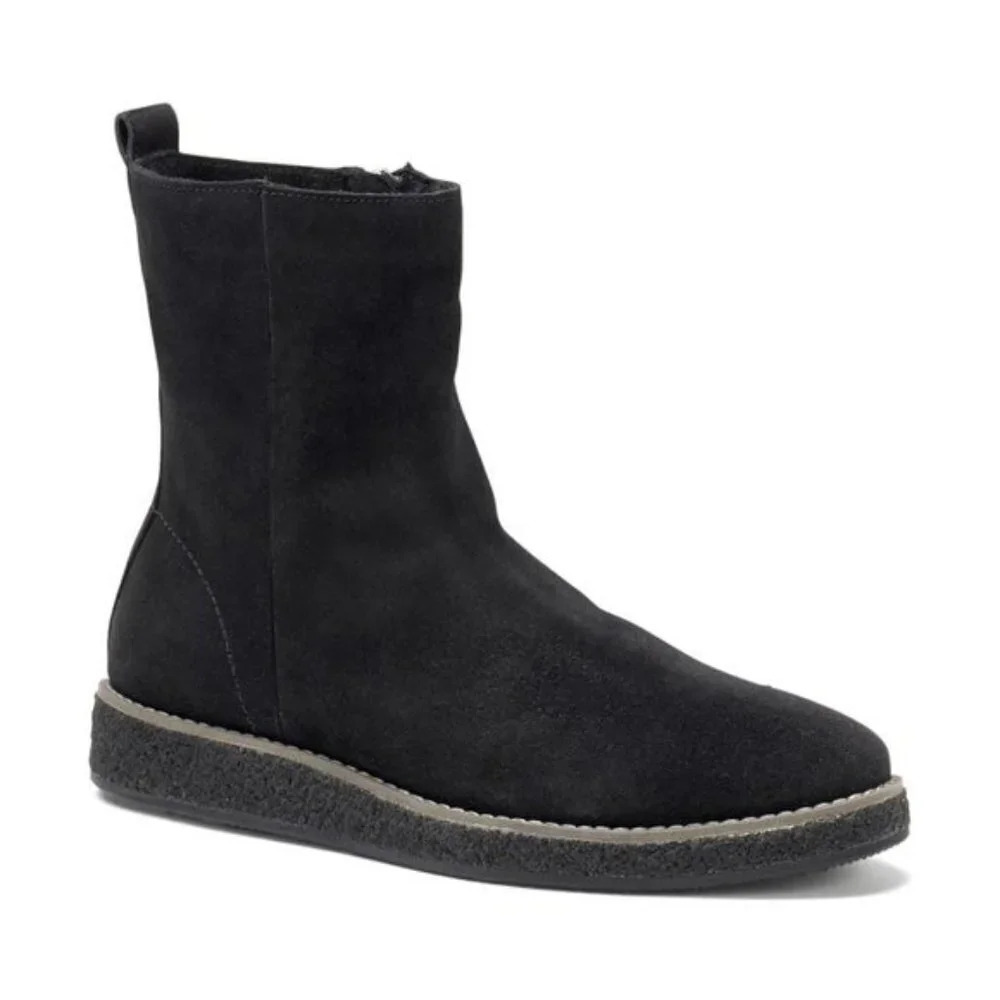 Trask Cassy Black Suede Leather Ankle Boots 7.5M